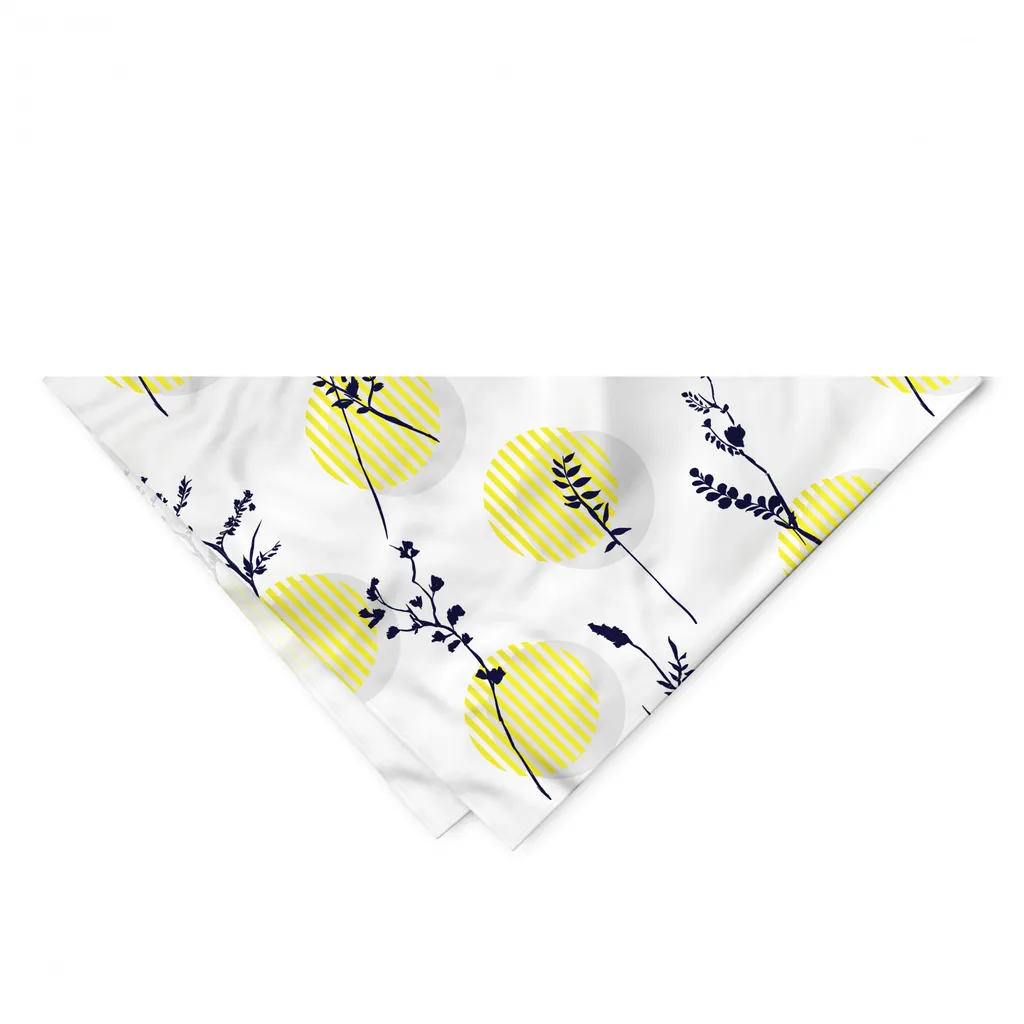 Bandana Cane ABAKUHAUS Gialla e Grigia 40x40 cm - Top Trend 2024