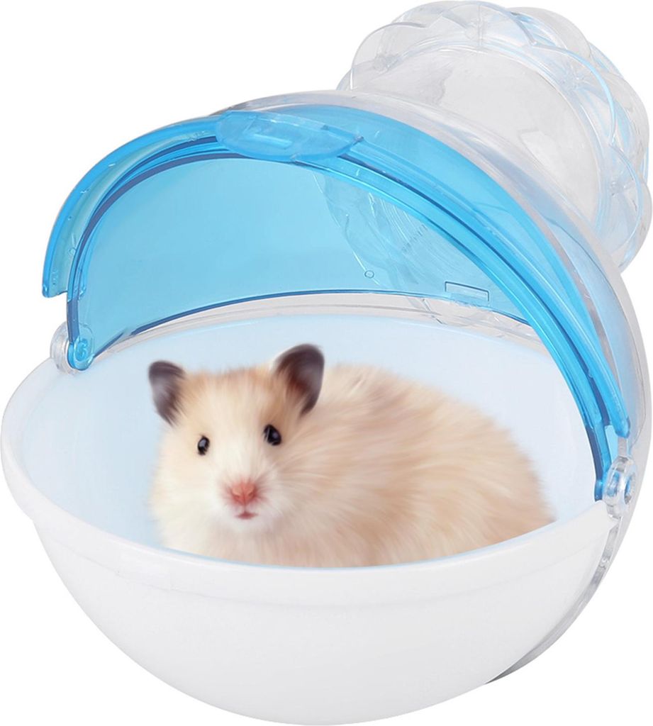 Acryl kleiner Haustiertier Käfig externe Badezimmer Toilettenhaus für Hamster Meerschweinchen Badeblau
