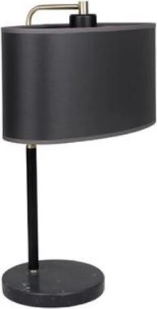 Casa Padrino Lampe de Table de Luxe Noire et Argentée - H. 50 cm