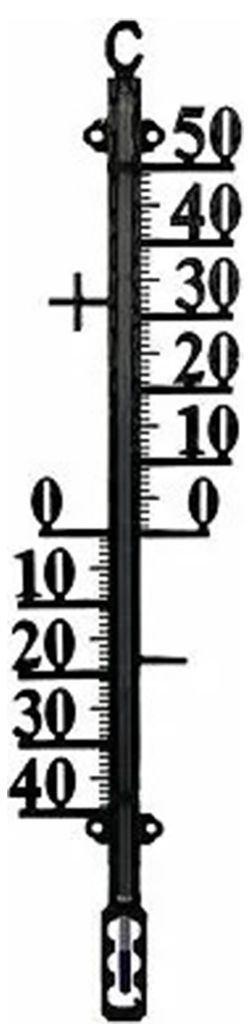 Talentools Ausenthermometer - schwarz - Metall - 38 cm Produktbild 