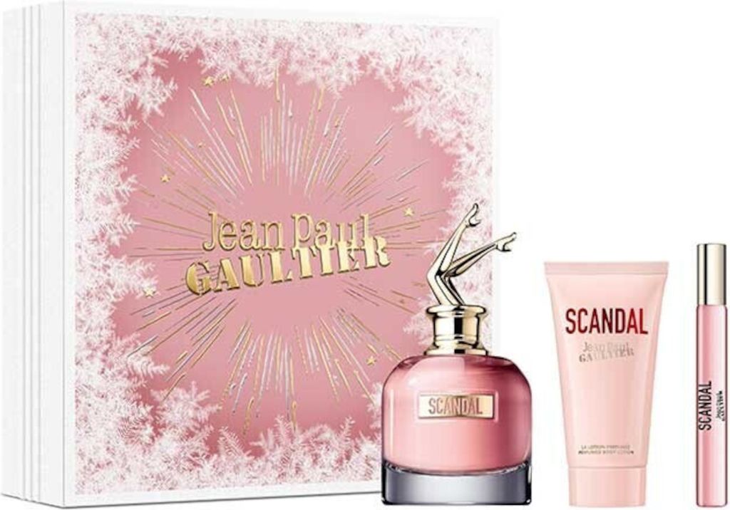 Jean Paul Gaultier Scandal Eau De Perfume Spray 80ml Set 3 Pieces Christmas 2023