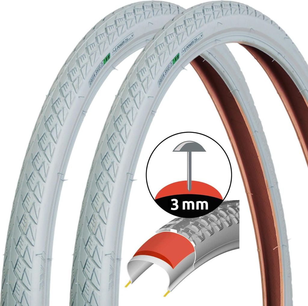 2x opony rowerowe szare w stylu retro 28" 40-622 odporne na Zdjęcie produktu 