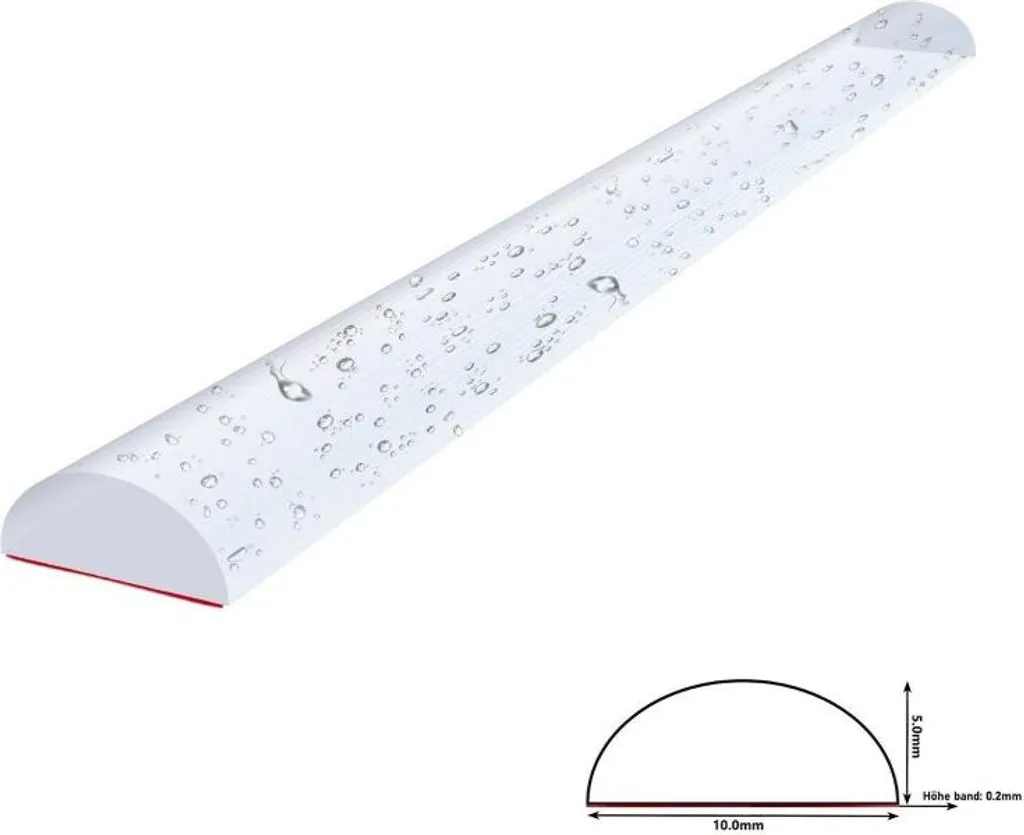 Blocca Acqua Doccia Autoadesivo 180cm | Paraspruzzi Acrilico 10x5 mm - 3