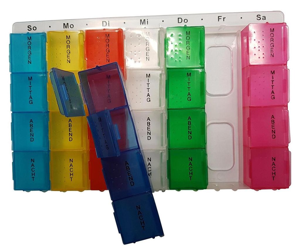 Pillenbox farblich 7-Tageansicht Produktbild 