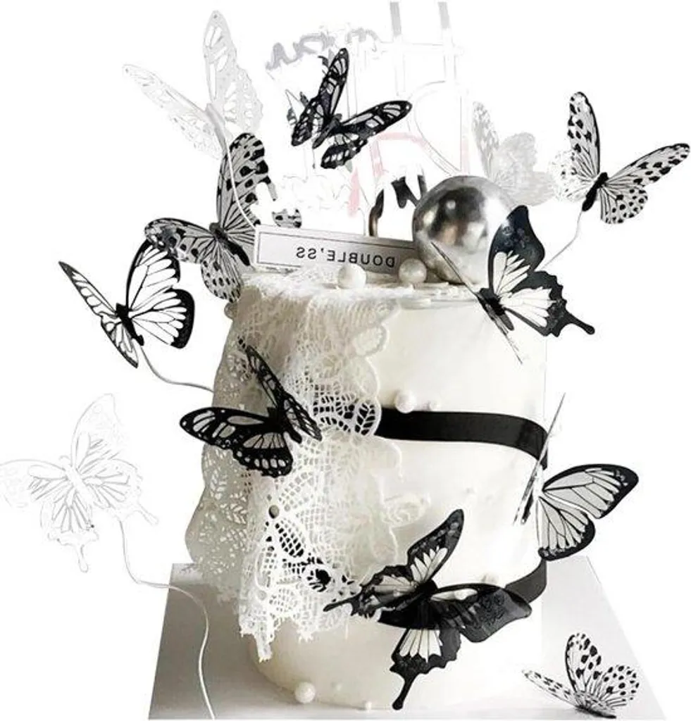 Kit Déco Papillon 3D Gâteau - Anniversaire Fille - Thème Féerique