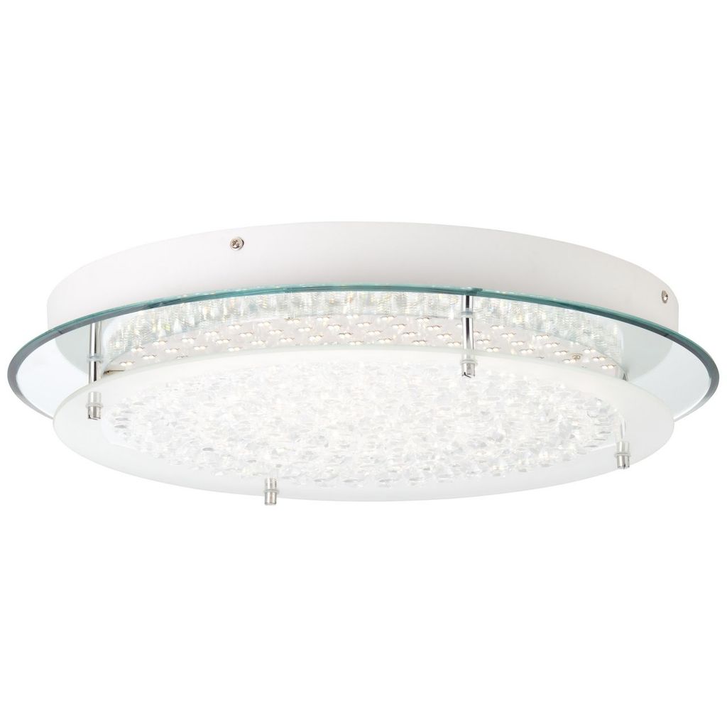 Brelight Lampe Jolene LED Wand- und Deckenleuchte 45cm chrom/transparent | 1x 36W LED integriert, (4000lm, 3000-6000K) | Inklusive Fernbedienung / ...