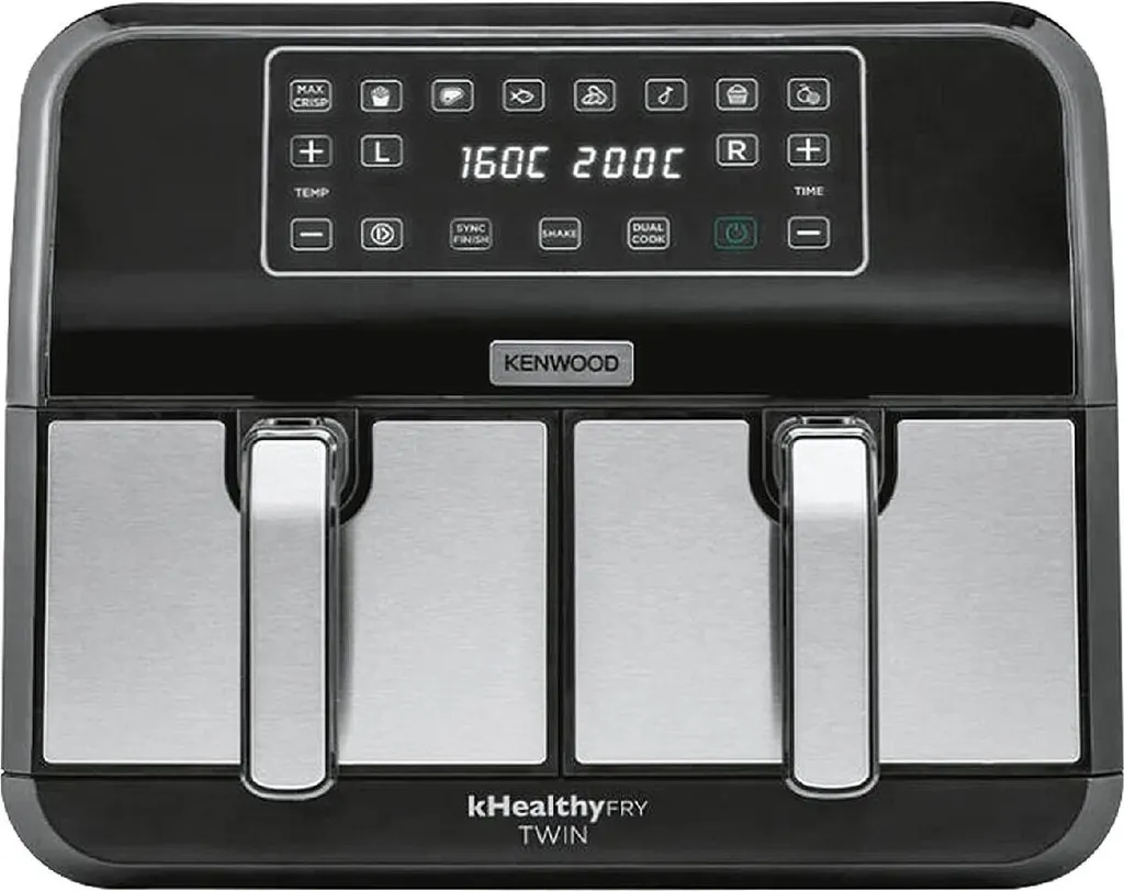 Air Fryer Kenwood Double Panier 1700W Friteuse à Air chaud HFM80 Twin