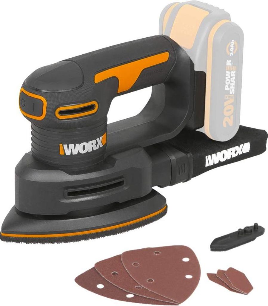 WORX WX822.9 Akku-Dreieckschleifer 20V, ohne Akku & Produktbild 