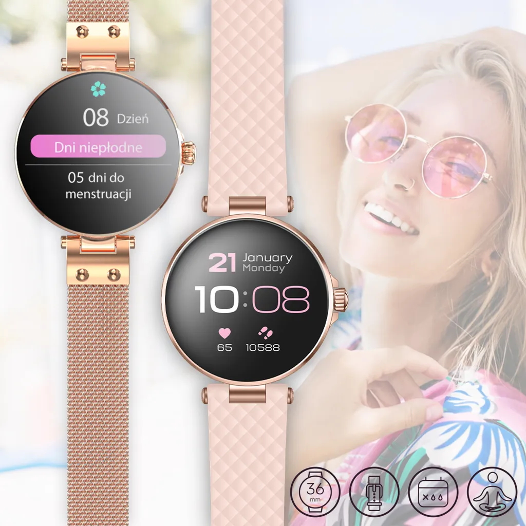 Smartwatch Forever SB-305 IP68: Precisione Medica e Display IPS 1.08" - 4