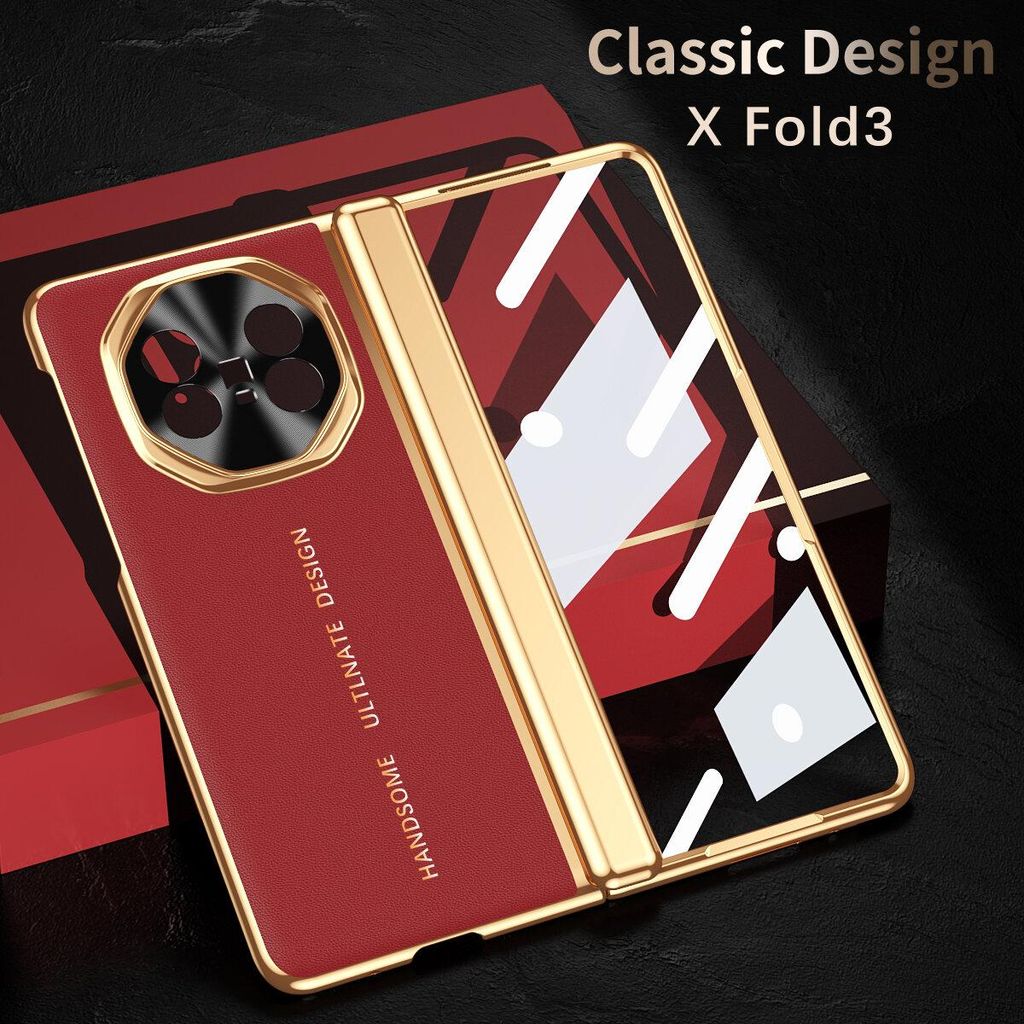TECSHINE Custodia per Vivo X Fold5, Custodia per Cellulare, Cover per Telefono in Pelle per Vivo X Fold 5 -Nero