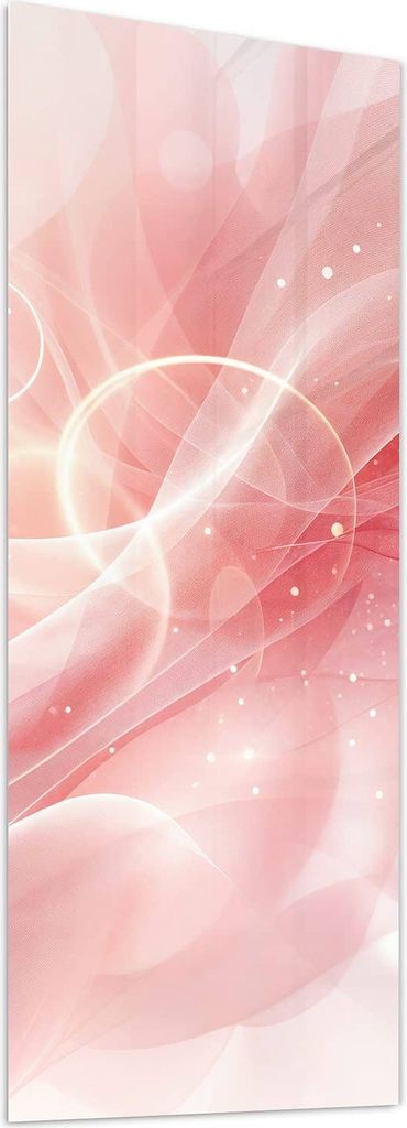 Glasbild 50x125cm in XXL für Wohnzimmer, Schlafzimmer Motiv Abstrakte Wellen
