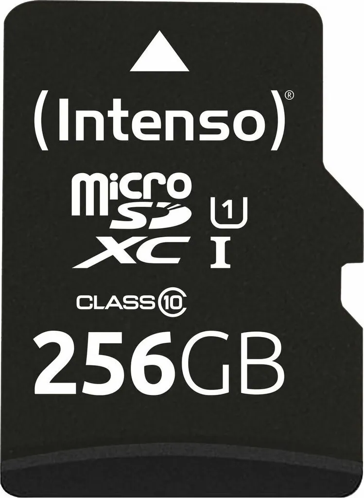 Carte Mémoire Micro SD 256 Go Intenso 3423492 avec Adaptateur SD UHS-I