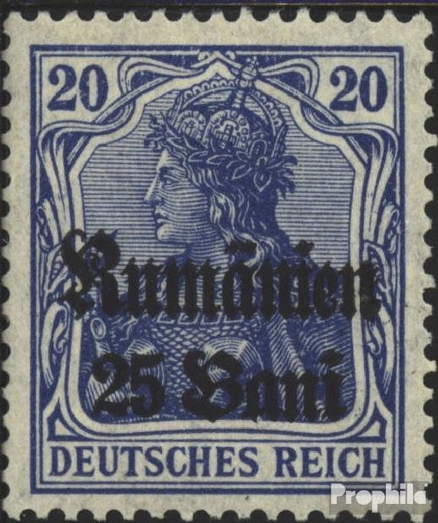 Briefmarken Dt. Militärverw. Rumänien 1918 Mi 11a postfrisch Germania