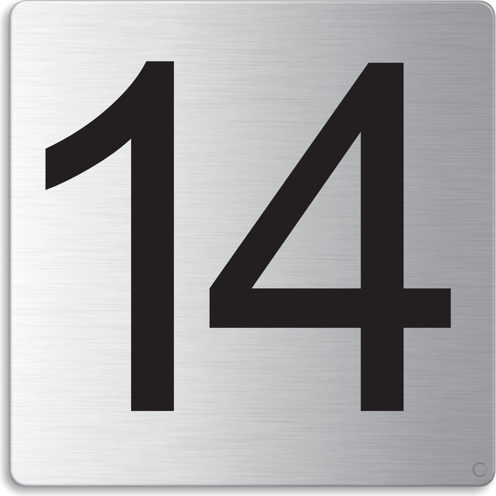 Türnummer I Zimmernummer I EdeIstahI TürschiId "14" I 85x85 Produktbild 