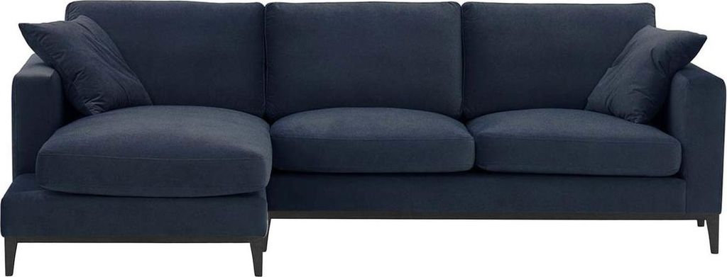 Linksseitiges Ecksofa Covex Wood-Velluto 11-black