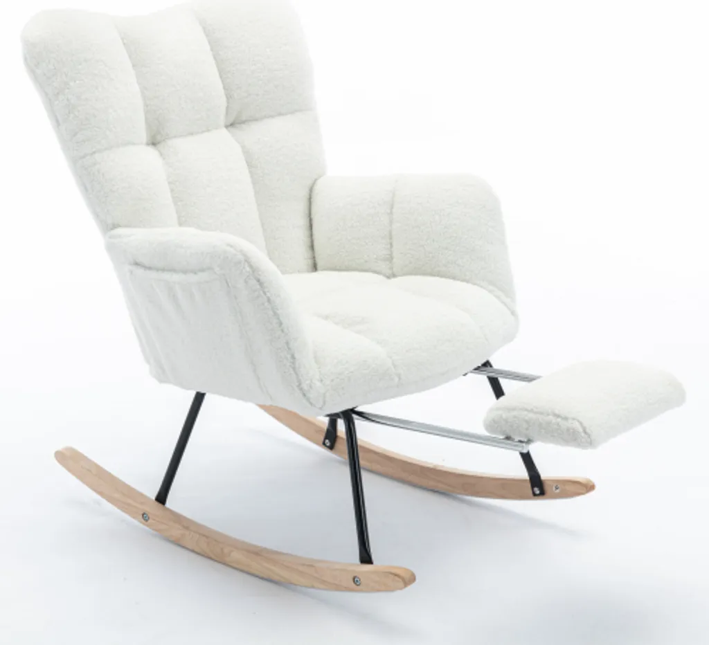 Fauteuil de relaxation à bascule AIORBER idéal pour la lecture au salon - 4