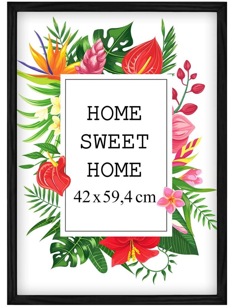 MG Design Schwarz Bilderrahmen A2 42 x 59,4 cm - Aus echtem Produktbild 