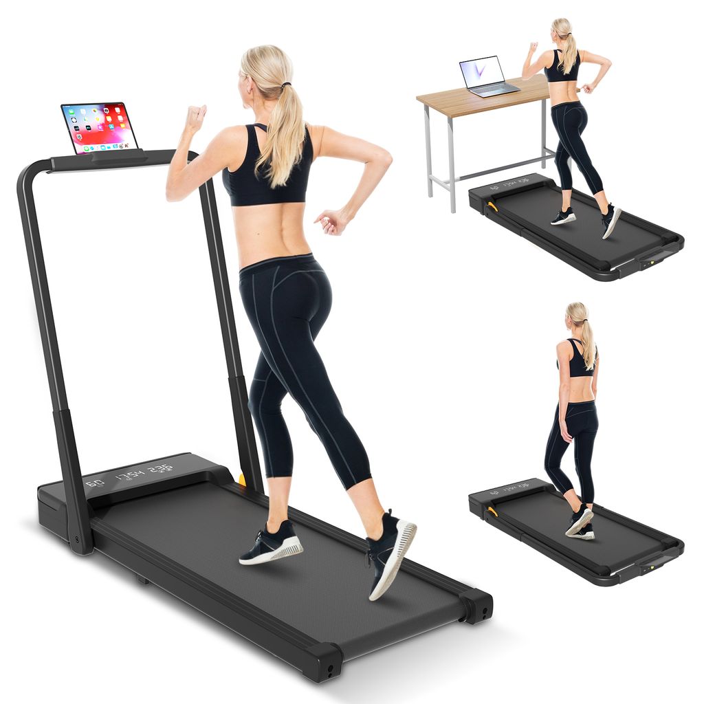 Klappbares Laufband, Elektrisches Laufbander für zu Hause, Walking Pad Laufba 1865W leiser Elektromotor, breite Lauffläche 42cm, LCD-Display,1-12...