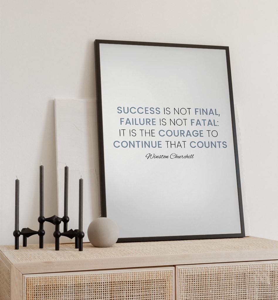 Poster Courage, groesse_poster:40x50 cm, groesse_rahmen:weiß 40x50 cm