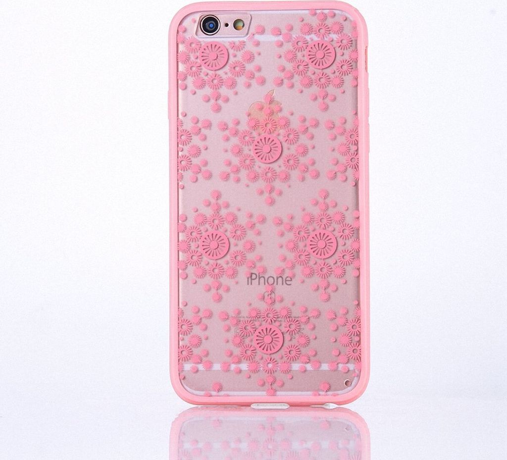 Handy Hülle Mandala für Samsung Galaxy S7 Edge Design Case Schutzhülle Motiv Flocken Cover Tasche Bumper Rosa