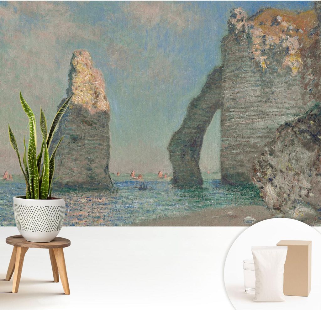 Fototapete - 208x146 cm - Tapete - Wandtapete - Wandbilder - Dekofolie - Tapete Folie - Wand - Dekoration - Wohnzimmer - Felsige Landschaft