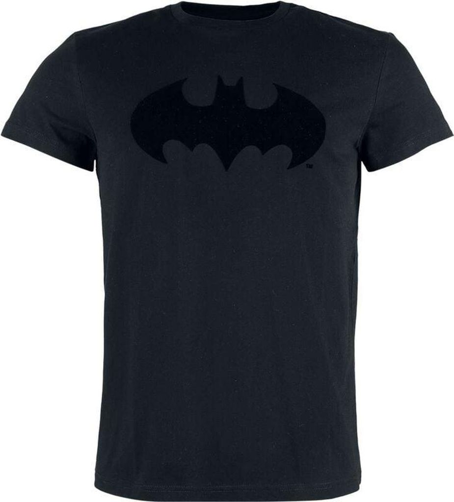 Batman T-Shirt Herren Batman - Logo- Flock Print schwarz XL