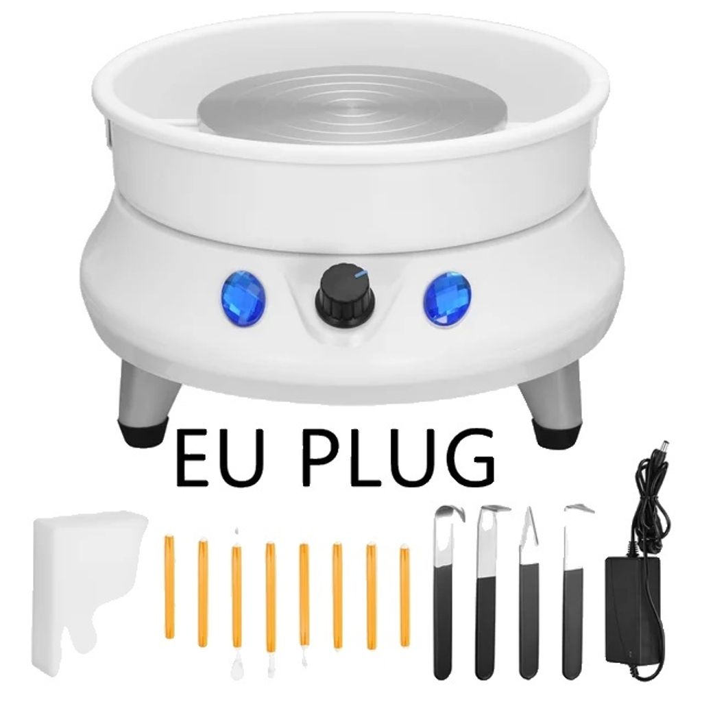 Töpferscheibe, Dualmotor, abnehmbarer Behälter, EU-Stecker 220V