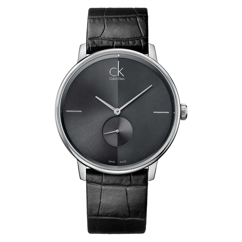 Calvin Klein Accent K2Y211C3 Orologio Uomo Nero Acciaio e Pelle