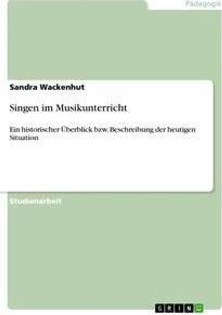 Singen im Musikunterricht