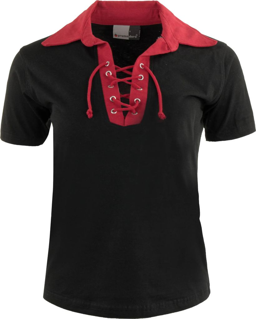 Damen Poloshirt Promodoro Retro Polo Schwarz Produktbild 