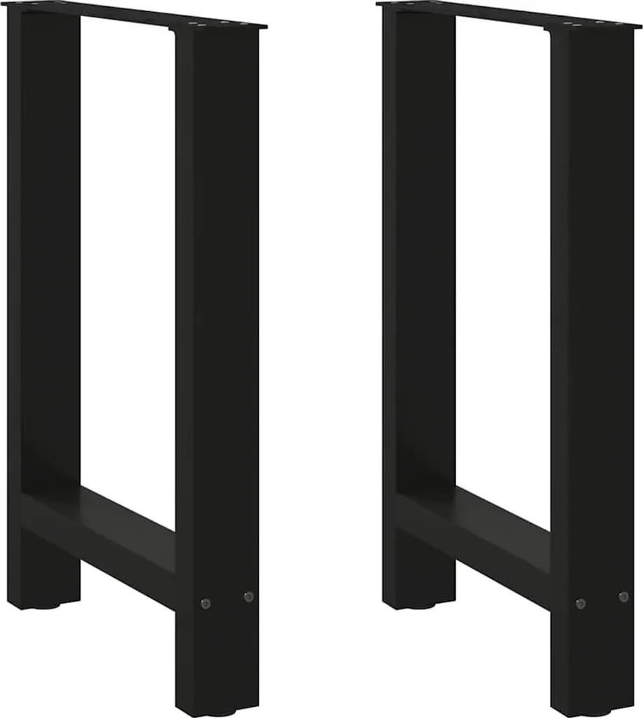Offerta Gambe Tavolo Nero Acciaio 60x72 cm - Robustezza Garantita