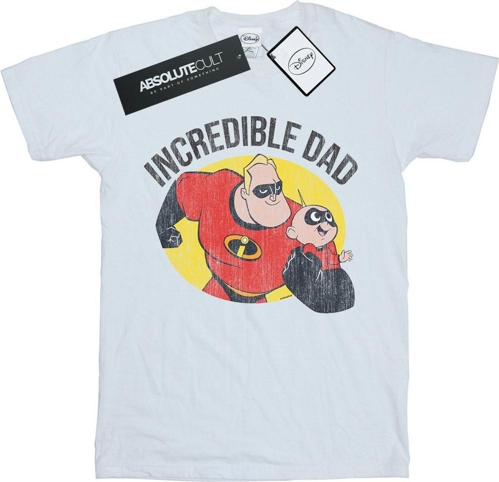 Disney - "The Incredibles Incredible Dad" T-Shirt für Herren BI51576 (XXL) (Weiß)