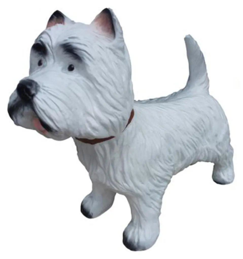 Statue Chien Jardin A385 : Décoration Durable pour Extérieur 55 cm