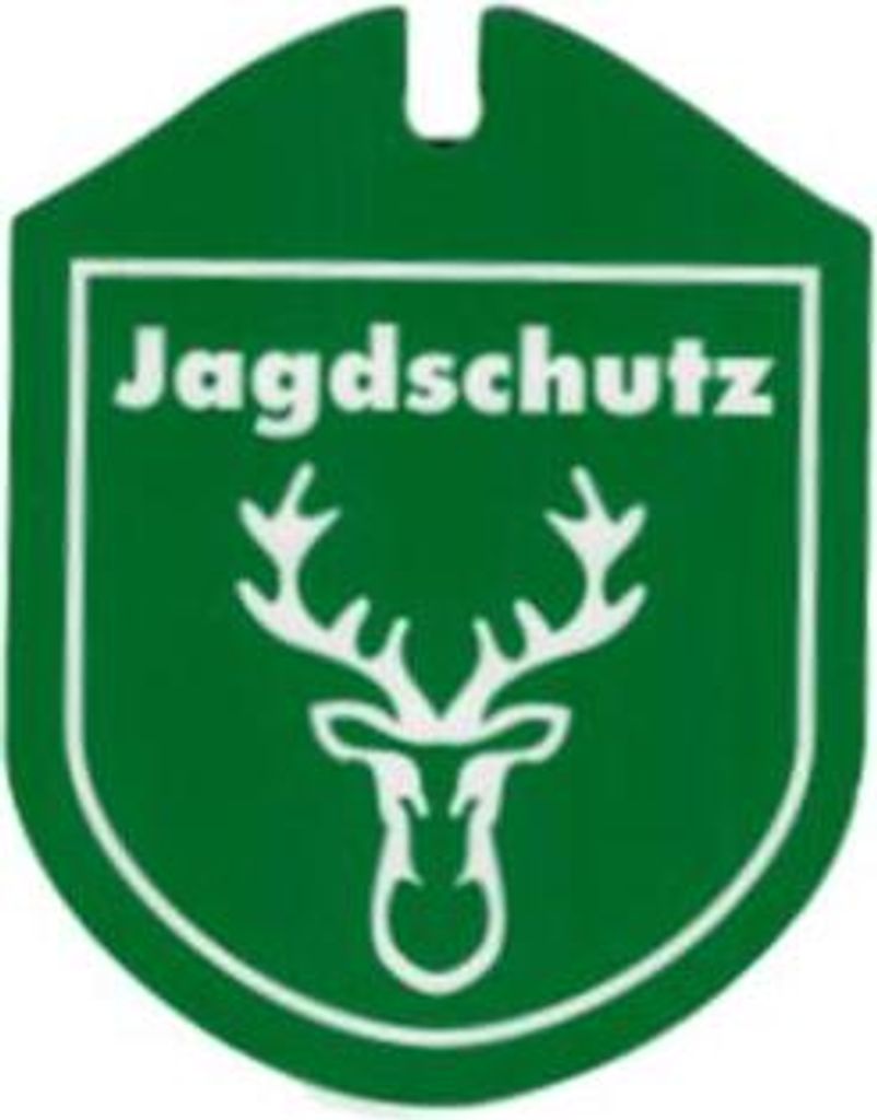 Einsatzschild Autoschild für Windschutzscheibe incl. Saugnapf - Jagdschutz - 308194 - incl. Wappen nach Wahl Color - Geweih