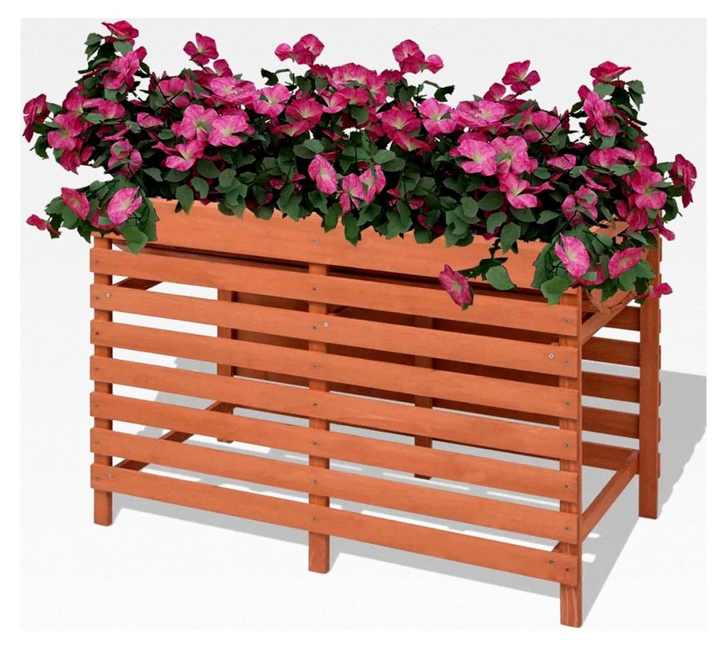 Blumenkasten 100x50x71 cm Holz Hochbeet Pflanzbeet für Balkon Garten Terrasse