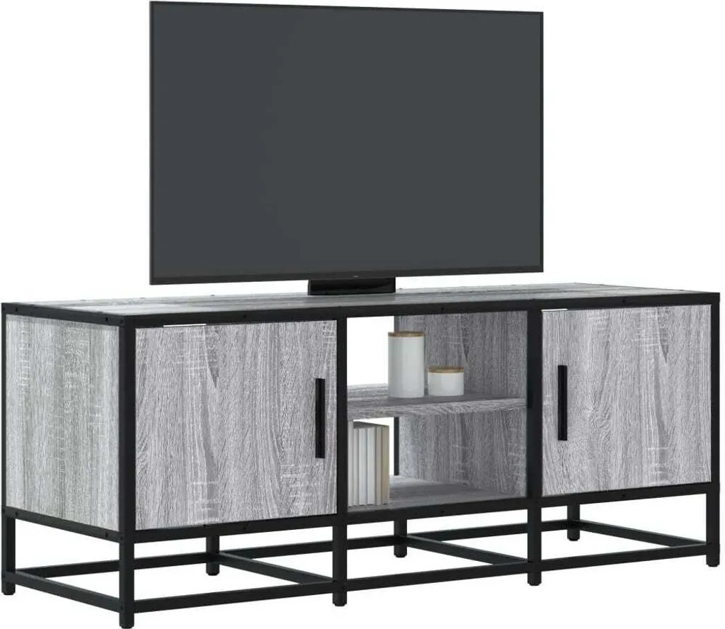 Maison Exclusive - Mobile TV grigio Sonoma 100x35x41 cm Materiale ligneo e metallo