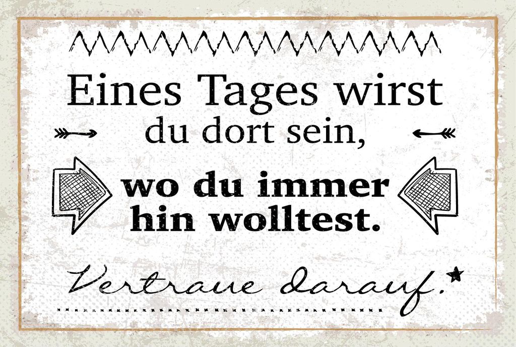 vianmo Blechschild 12x18 cm wirst du dort sein, wo du immer hin wolltest