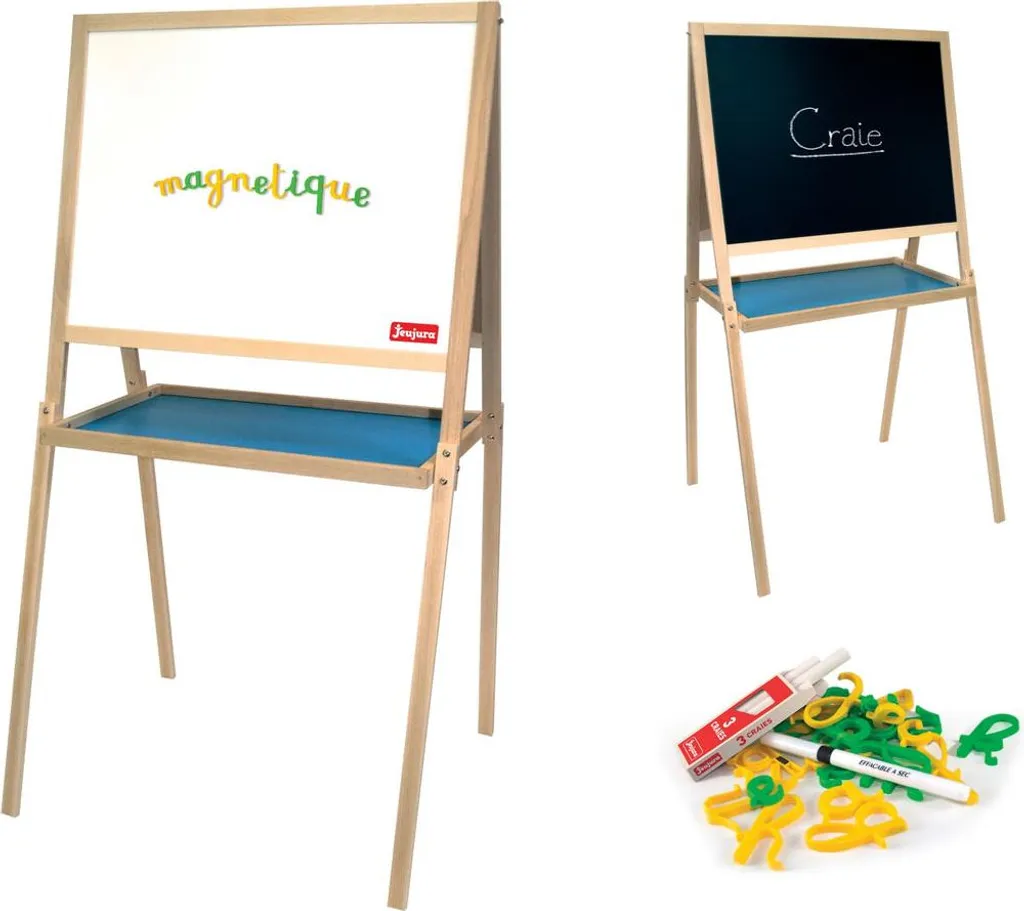 Tableau éducatif en bois pour apprendre à écrire et dessiner Jeujura