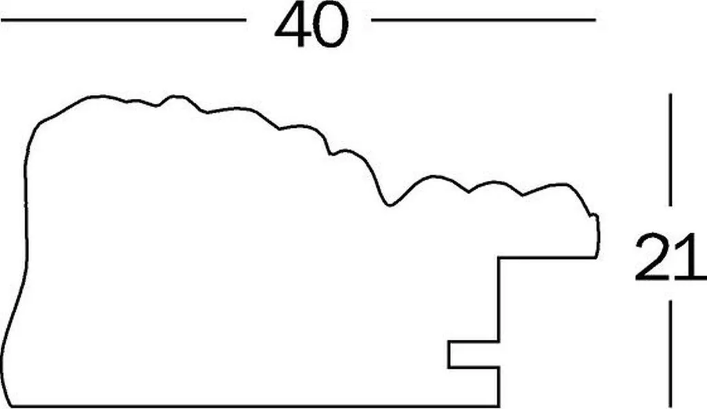 Cornice Walther Barock 30x40 CR040B Legno Nero Argento per Foto Arte - 5