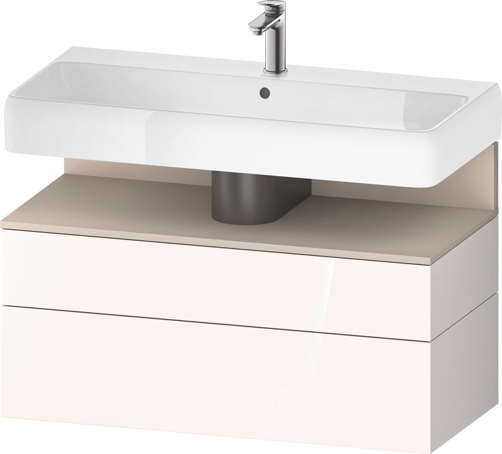 Duravit Collection One Waschtischunterbau, 1 Auszug und 1 Schublade, 990x470x590mm, Nische Taupe Supermatt, QA4395083220010