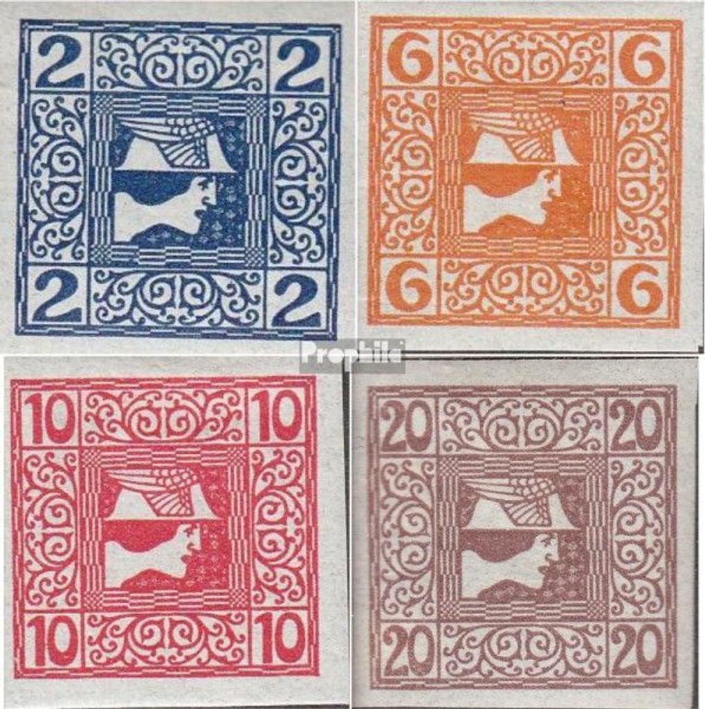 Briefmarken Österreich 1908 Mi 157z-160z (kompl.Ausg.) gestempelt Zeitungsmarken