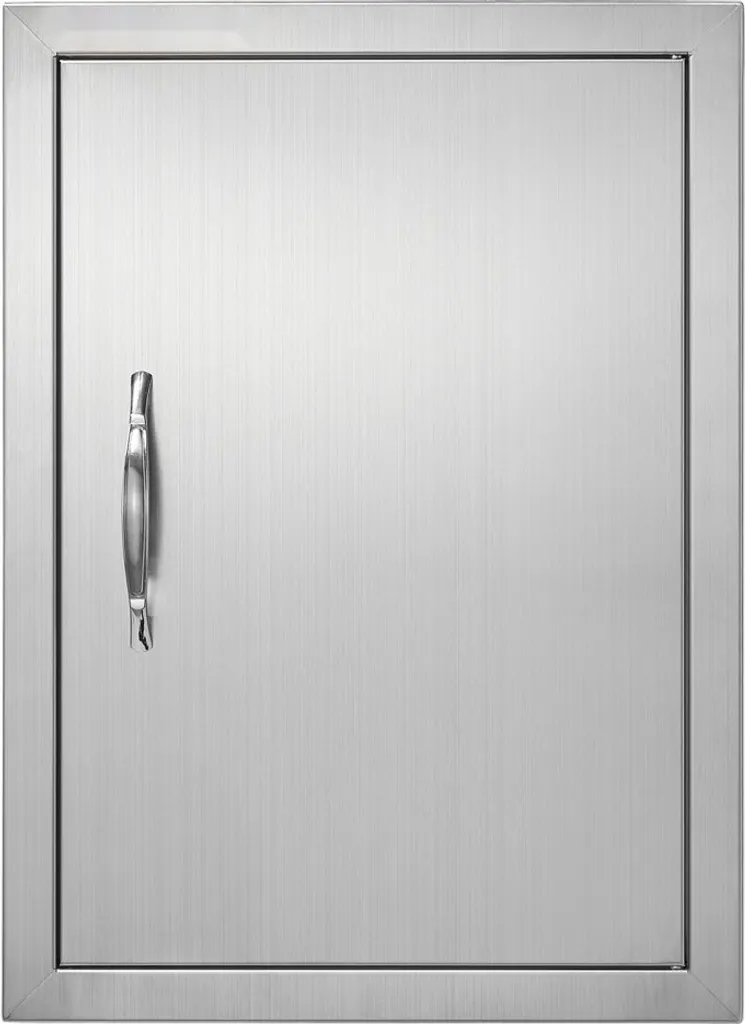 Porte d'accès verticale pour îlot de barbecue et armoire de terrasse