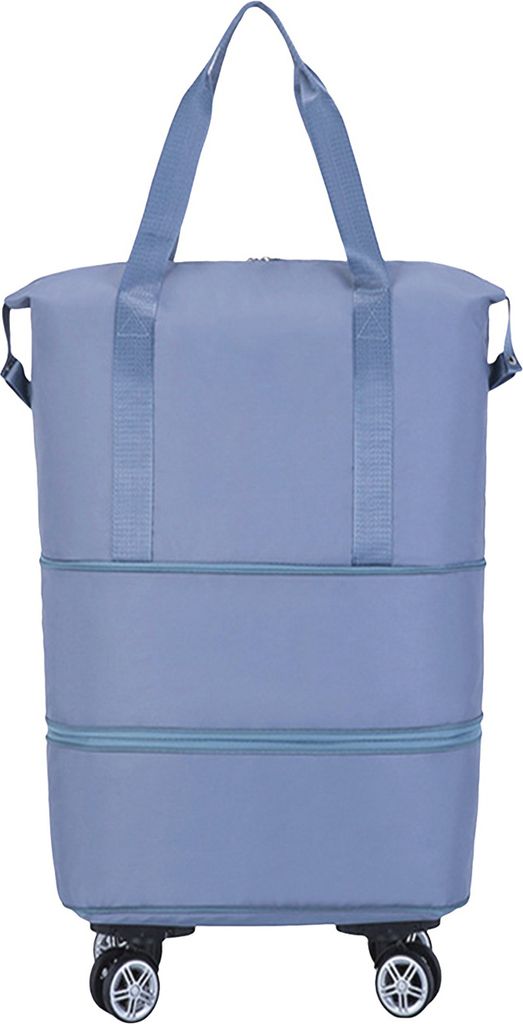 Erweiterbare Reisetasche mit Rollen, faltbare Reisetasche, große Kapazität, doppellagige Gepäcktasche, große Wochenendtasche, wasserdichter Kof...