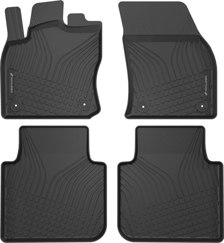 WALSER Premium Fussmatten Auto für VW Tiguan Allspace (BW2, BJ2) 03/2017-2024, 100% passgenaue Gummimatten Auto - EU, robuste Fußmatten Auto, Aut...