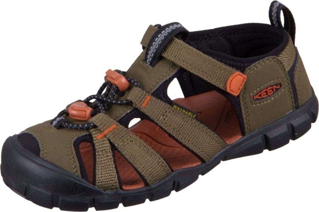 Keen Jugendliche Seacamp II CNX Sandale dark olive/gold Produktbild 
