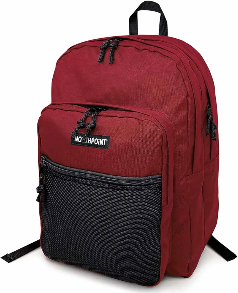 Sac à Dos Scolaire Lebez Northpoint Maxi Bordeaux - 4 Compartiments