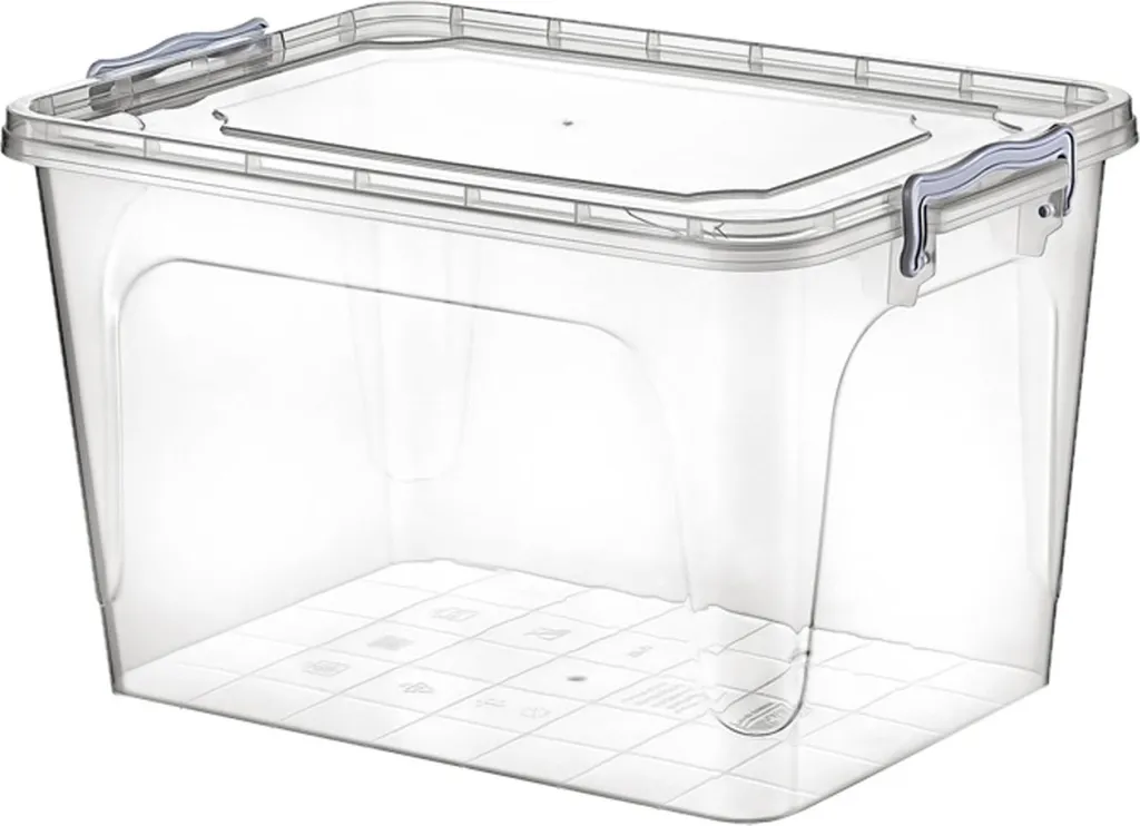 Bac de rangement plastique transparent 30L pliable pour toute la maison