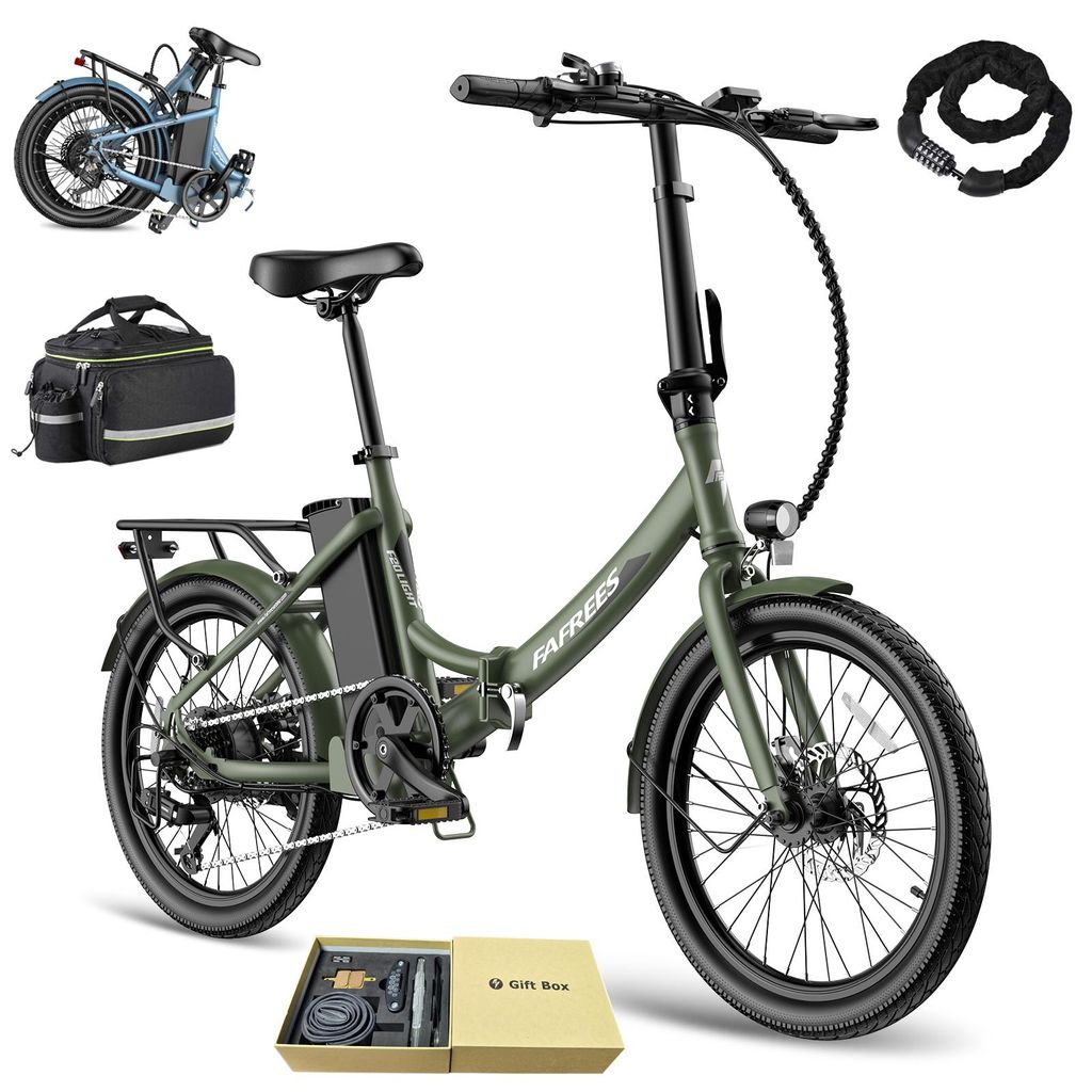 E-Bike 155-195 cm 20" 250 W bis 110-130 km IPX5 7-Gang – Produktbild 