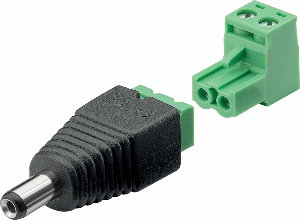 GOOBAY Terminal Block 76744, 2-pin auf DC-Stecker (5.50x2.10 mm)