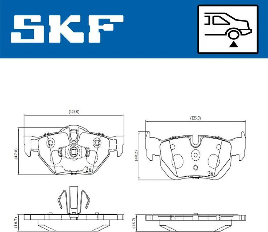 Jeu de Freins Arrière pour BMW E88 E82 et E93 : Performance SKF Garantie